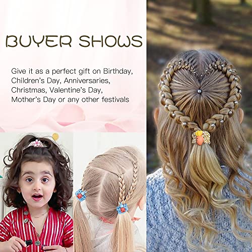 Çocuklar için Scrunchies Saç Bağları, Kızlar için 20 Adet Elastik Saç Bağları, Bebek Kız Sevimli Karikatür Saç Bağları, Saç Hasarı