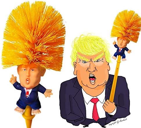 ProdeeCo Donald Trump Ayaklı Tuvalet Fırçası, Trump Tuvalet Yıkayıcı, Tuvaleti Tekrar Harika Yap, En Komik Siyasi Gag Hediyesi