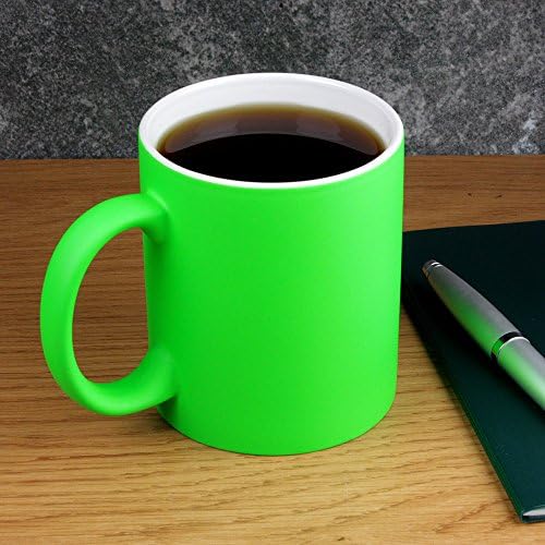 Çay ve Kahve için eBuyGB Parlak Floresan / Neon Kupa, Seramik, Yeşil, 310 ml