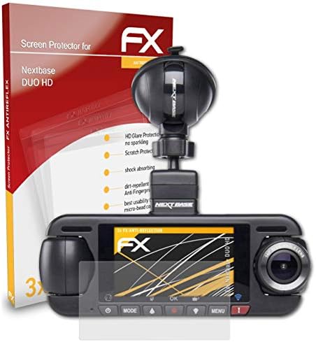 Nextbase Duo HD Ekran Koruma Filmi, Yansıma Önleyici ve Şok Emici FX Koruyucu Film (3X)ile uyumlu atFoliX Ekran Koruyucu