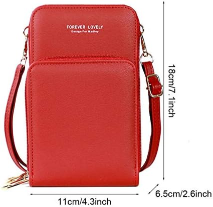 Küçük Crossbody dokunmatik ekran telefon çanta PU Deri Cep Telefonu omuz çantalar cep Telefonu çanta cüzdan çanta