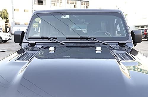FMtoppeak Dış Aksesuarları Araba Motor Kaputu Menteşe Dekorasyon Kapak ile Uyumlu Jeep Wrangler JL / Jeep Gladyatör JT 2018 UP