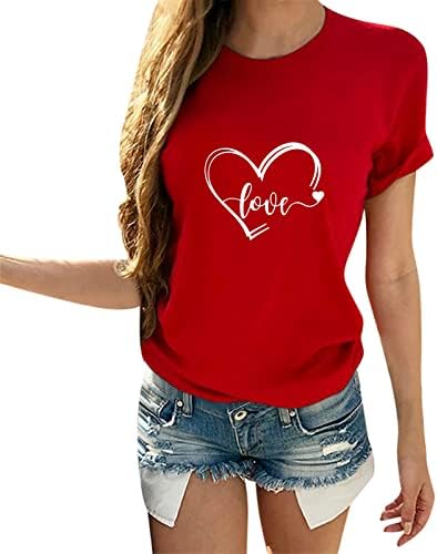 Çiftler için eşleşen Gömlek Bayan Bluz sevgililer Günü Kısa Kollu Aşk Baskı T Shirt Kız Hediyeler Tops