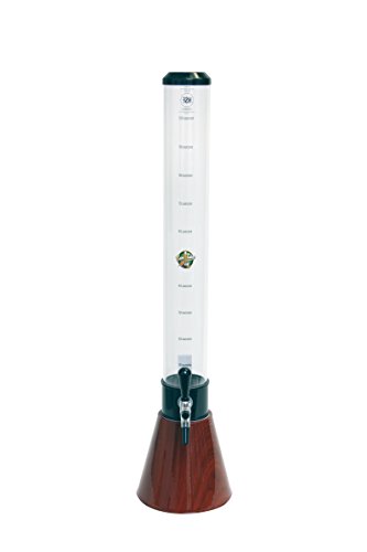 Bira Tüpleri Ticari Musluklu Konik Ahşap İçecek Kulesi Dispenseri, 100 oz. Uzun Tüp, İNEK-32-C