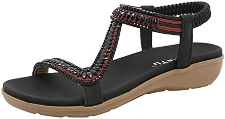 Kadınlar için düz sandalet takozlar moda toka kayış sandalet yaz Flip Flop ayakkabı kadınlar için