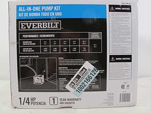 Everbilt SBA025RP Dalgıç Yardımcı Pompa Seti 1/4 HP