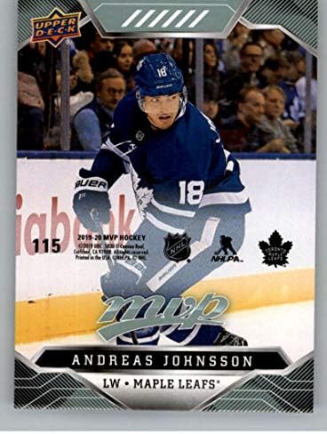 2019-20 Üst Güverte MVP Bulmaca Sırtları 115 Andreas Johnsson Toronto Maple Leafs NHL Hokeyi Ticaret Kartı