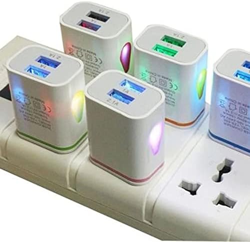 Şarj Cihazı Taşınabilir Duvar Şarj Cihazı Su Damlaları led ışık Hızlı Şarj Çift USB Bağlantı Noktaları Ev ABD / AB Tak Cep Telefonu