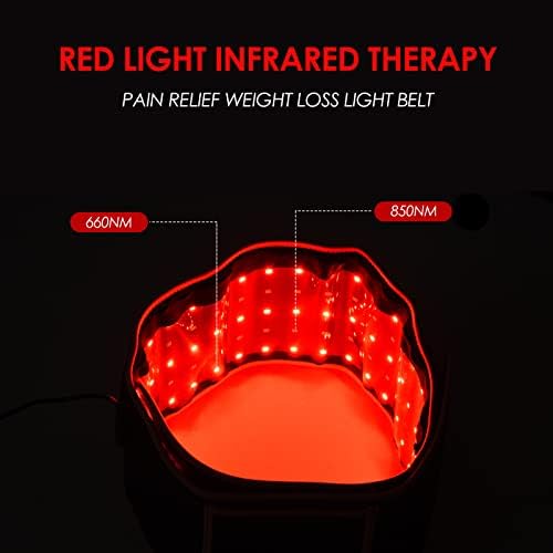 Kırmızı ve Kızılötesi ışık Kemeri 660nm LED Kırmızı ve 850nm Kızılötesi ışık Sırt ve Omuz için Esnek Giyilebilir Sarma Cihazı(Mavi)