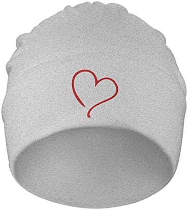 Kırmızı kalp bere şapka Unisex kafatası kap siyah bere örgü şapka kanser Kemo şapka tüm sezon için