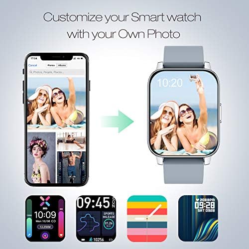 Spor İzci, Android Telefonlar ve iOS Telefonlar için Smartwatch 1.69 Özelleştirilebilir Saat Yüzleri ile Tam Dokunmatik Ekran