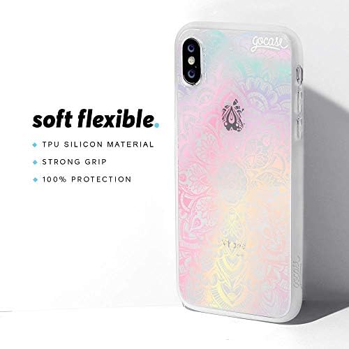 Gocase Üç Renkli Çizgili Kılıf iPhone 8 ile Uyumlu Şeffaf Baskılı Silikon Şeffaf TPU Koruyucu Kılıf Çizilmeye Dayanıklı Cep Telefonu