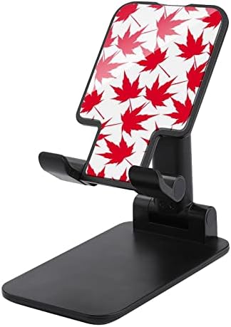 Kanadalı Akçaağaç Yaprağı Desen Katlanabilir Cep telefonu Standı Ayarlanabilir Tablet tutucu Dağı Ev Ofis Masaüstü Siyah Tarzı