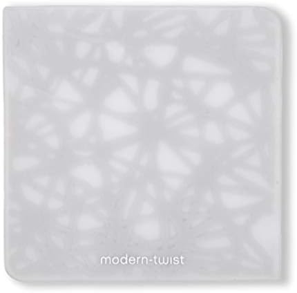 MODERN-Büküm 4 Bardak Seti %100 Plastiksiz Silikon Masa Üstü, Yemek, Dekorasyon, Modern Tasarım, Çakıl Baskı, Siyah, 4 Adet