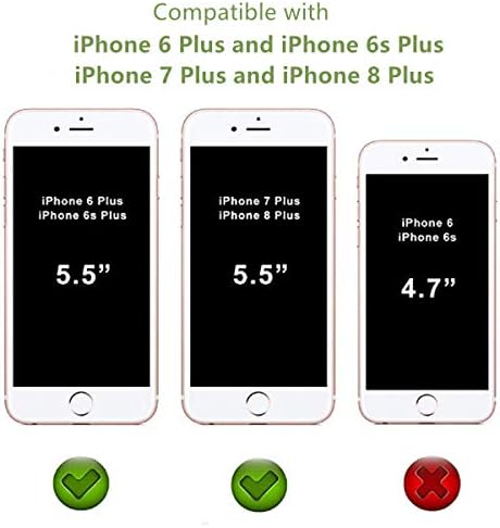 Jaorty iPhone 6 S Artı/7 Artı/8 Artı Lüks PU Deri Cüzdan Kılıf ile Kart Tutucu, 2 Manyetik Toka, kart Nakit Yuvaları, standı