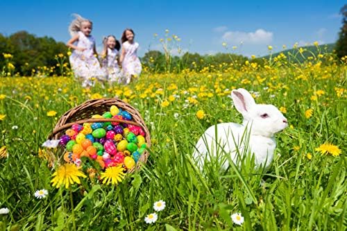 Funnlot 102 PCS Paskalya Yumurtaları İle Oyuncaklar İçinde Kova Renkli Plastik Paskalya Yumurtaları İle Farklı Çeşit Küçük Oyuncaklar
