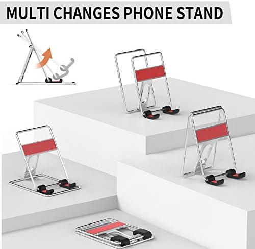 Masa için Cep Telefonu Standı, Senose Taşınabilir Katlanabilir Metal Masa Telefon Tutucu, Ayarlanabilir Cradle Dock Tabanı iPhone