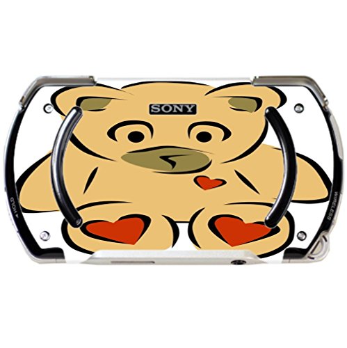 Vinil Çıkartması Baskılı Tasarım Teddy Bear ile Kalpler Vinil Çıkartması Sticker Cilt tarafından Akıllı Tasarımlar PSP Go için