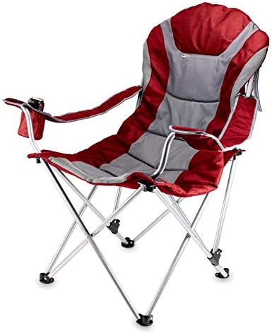 ONİVA-Piknik Zamanı markası Ole Miss Rebels-Uzanmış Kamp Sandalyesi, (Koyu Kırmızı)