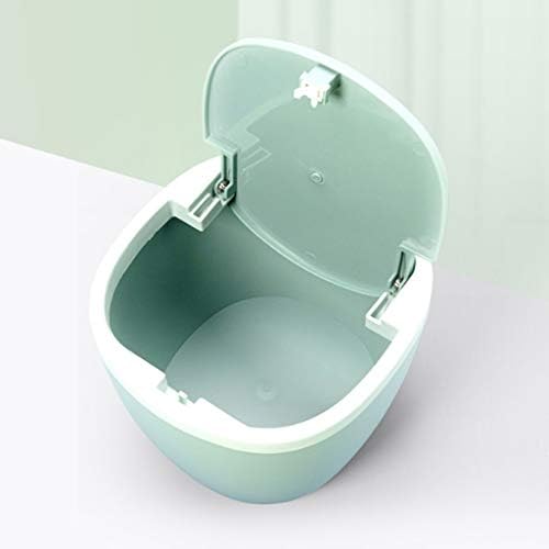RKL çöp tenekesi Modern Plastik Mini çöp tenekesi çöp tenekesi Kapaklı Banyo Vanity, Masaüstü, Masa Üstü Veya sehpa Zarif Kapalı