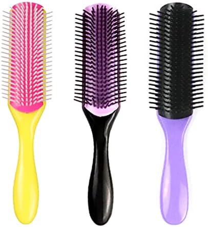 9 Satırlar dolaşık açıcı saç fırçası Detangler Saç Fırçası Kafa Derisi Masaj düz kıvırcık ıslak saç Aracı saç Combs için kadın