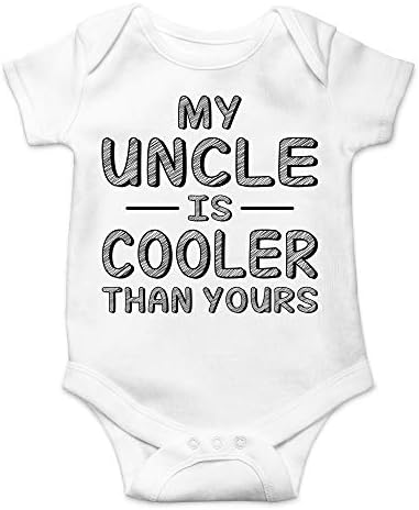 Amcam Seninkinden Daha Havalı - Komik Amca Bebek Giysileri Olmak-Sevimli Bebek Tek Parça Bebek Bodysuit