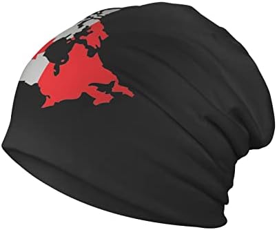 Kanada Bayrağı Unisex Sıcak Evrensel Yetişkin Örgü Şapka