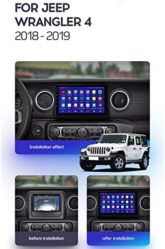 GGBLCS Android 10.0 Çift Din Kafa Araba Radyo için Jeep Wrangler 4 JL 2018-2019 Araba Stereo GPS Navigasyon Dokunmatik Ekran