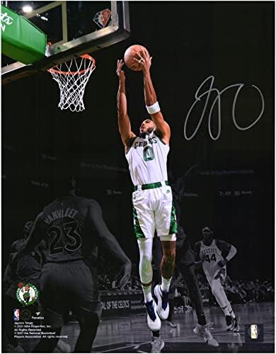 Jayson Tatum Boston Celtics İmzalı 11 x 14 Spot Fotoğraf-İmzalı NBA Fotoğrafları