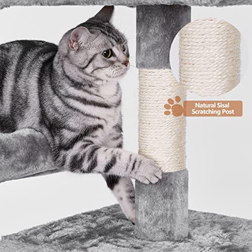 BEWISHOME Kedi Ağacı Kınamak Mobilya Yavru Aktivite Kulesi Pet Kitty Oyun Evi Tırmalama Direkleri Tünemiş Hamak MMJ01
