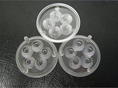 IHEC-49.8 LED Optik Lens için Optik Parça, Lens Çapı: 49.8 mm, Boncuk Yüzeyi, 30 Derece, Ayaklı, Malzemeler