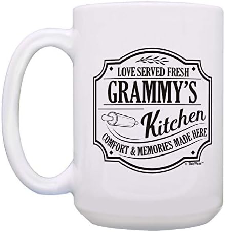Duygusal Kupa İçin Grammy Aşk Hizmet Taze Grammy Mutfak Konfor 2 Paket 11 oz Kahve Kupa Seti Çay Bardak Grammy