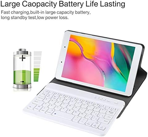 YOUWEN Tablet PC Klavye Büyük Ultra-İnce Ayrılabilir Manyetik Bluetooth Klavye Deri Kılıf için Galaxy Tab Bir 8.0 2019 P200 /
