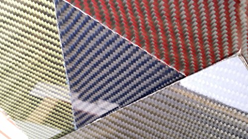Gerçek Karbon Fiber Kevlar Hibrid Fiberglas Panel Levha Levha 6 ×30 ×1/16 Tek Taraflı Parlak Sarı