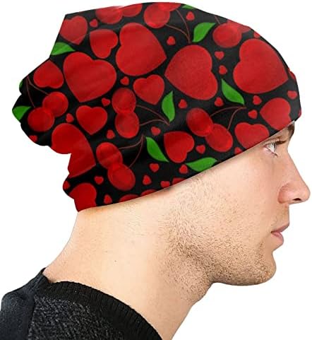 OPZAEUV Mutlu sevgililer Günü Yetişkin Kış Örgü Şapka Bere Şapka Sıcak Hımbıl Örgü Kap Şapkalar Streç Infinity Beanies