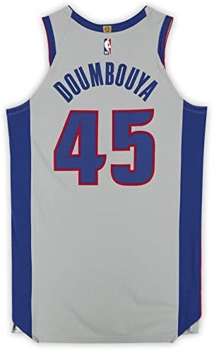 Sekou Doumbouya Detroit Pistons Oyunu-27 Ocak 2021'de Cleveland Cavaliers'a karşı 45 GriAçıklama Forması Kullanıldı-Boyut 50