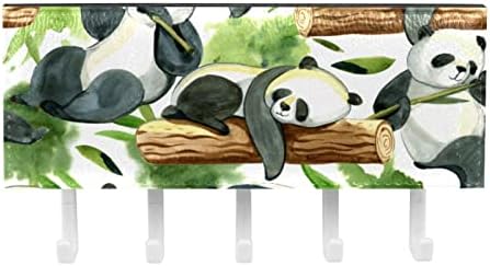 Panda Yeşil Anahtar ve Posta Tutucu Duvarlar için-Anahtar Askı ile Posta Organizatör ve 5 Kanca, yapışkan Raf için Ev, Entryway,