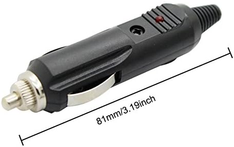 discoGoods 5 ADET 12 V Erkek Araç Çakmak Soket Fiş Konnektörü İle Sigorta Kırmızı LED puro çakmağı