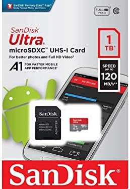 Ultra 1 TB microSDXC Karbonn Aura Champ Plus için Çalışır SanFlash ve SanDisk tarafından Doğrulandı (A1/C10/U1/8 k / 120MBs)