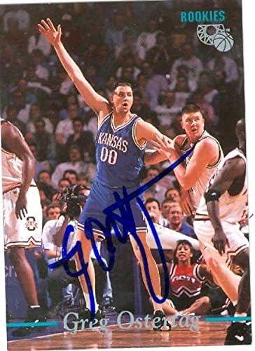 Greg Ostertag imzalı basketbol kartı (Kansas Jay Hawks) 1995 Klasik 26 NCAA Çaylak-İmzasız Basketbol Kartları