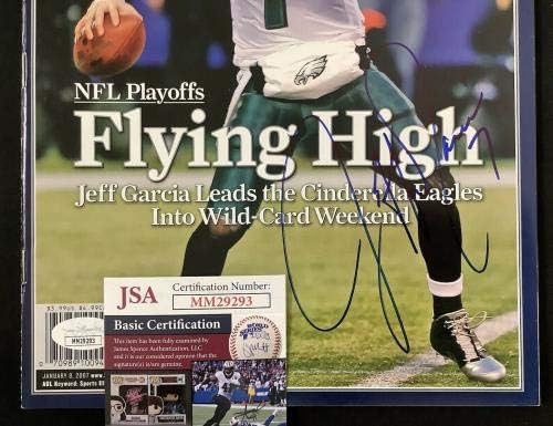 Jeff Garcia İmzalı Sports Illustrated 1/8/07 Etiketsiz Eagles İmzalı JSA-İmzalı NFL Dergileri
