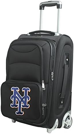 Concept One MLB New York Mets Sıralı Paten Tekerlekli El Bagajı, 21 inç, Siyah