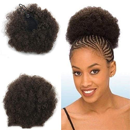 Siyah Kadınlar İçin peruk Afrika Saç Aksesuarları Saç Uzatma Kabarık Saç Çanta Lastik Bant Bağlamak İçin Saç Sentetik Çörekler