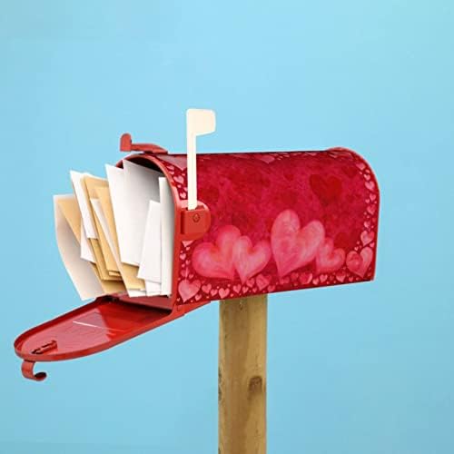 Joyıdec Birçok Kırmızı Kalpler Posta Kutusu Kapakları Manyetik Büyük Boy Su Geçirmez Posta Kutusu Sarar Sonrası Mektup Kutusu