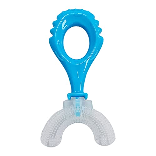 Infgreateh diş bakımı fırça U-şekilli çocuk diş fırçası taşınabilir banyo mavi M için