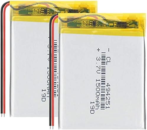 3.7 V 1500 mAh 494251 Lityum Polimer Pil MP3 MP4 Navigasyon Aletleri için Küçük Oyuncaklar ve Diğer Ürünler Batteries-2pieces