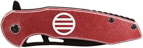 MTech ABD Framelock Bahar Destekli Açık Kırmızı Anodize Alüminyum Kolu Cep Katlanır Bıçak Lazer Kazınmış Tasarım ile NDZ tarafından
