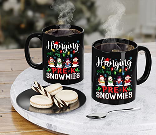 Komik Kupa Custome Sınıf Asılı İle Benim Ön - K Snowmies Noel Öğretmen Öğrenci 11 Oz Seramik Kahve Kupa için Büyük Yenilik Hediye