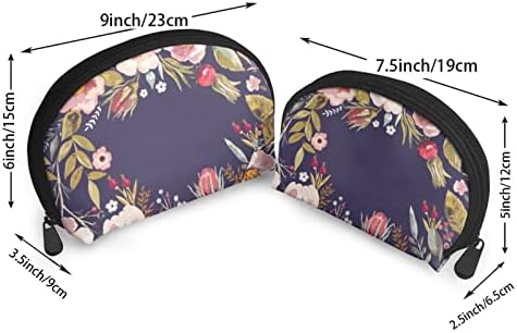 Çiçek Çelenk Moda Kozmetik Çantaları Taşınabilir Çanta Debriyaj Kılıfı Güzellik Durumda seti Kadın Erkek Seyahat fermuarlı çanta