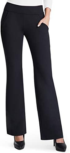 Kadınlar için Bamans Yoga Elbise Pantolon Bootcut, Eğimli Cepler, Geniş Parlama, egzersiz Uzun Kaçak Elbise Yoga Pantolon